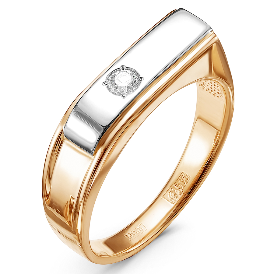 Кольцо, золото, бриллиант, 01-0067